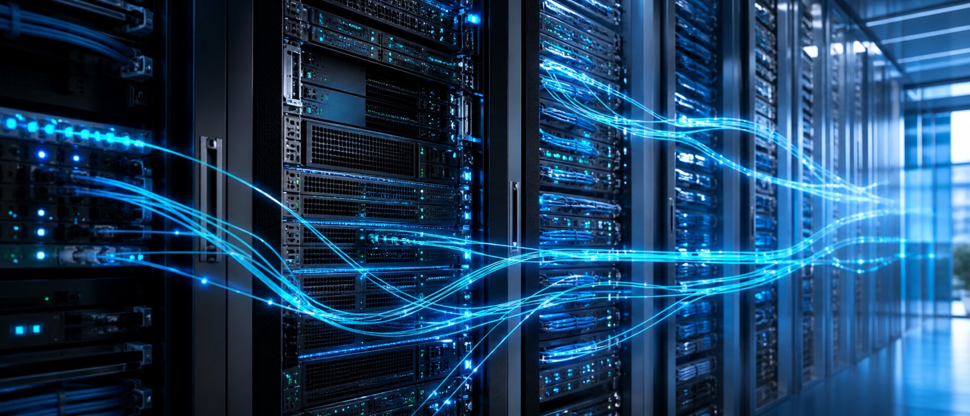Server and private cloud network infrastructure concept